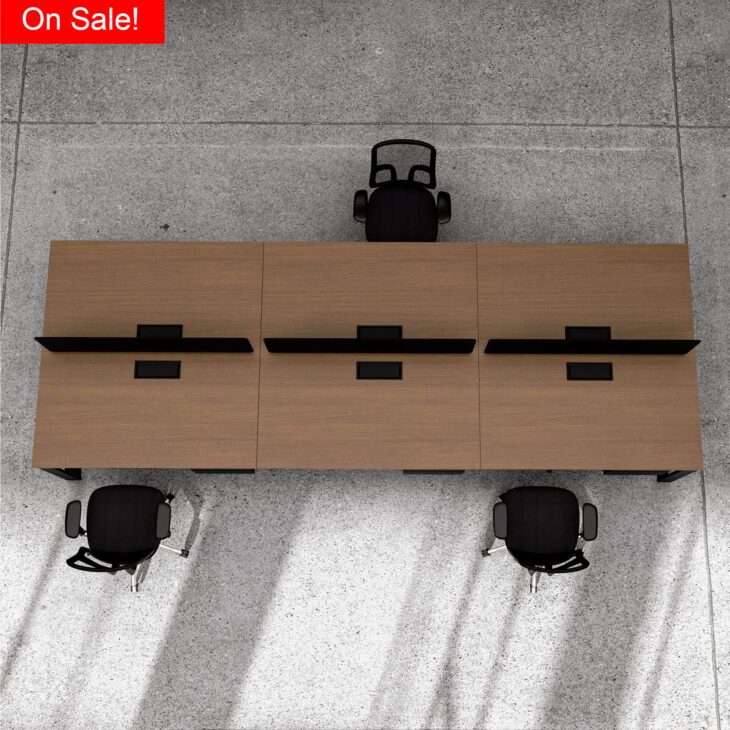 B8 Cluster of 6 Face to Face Workstation - Image 1