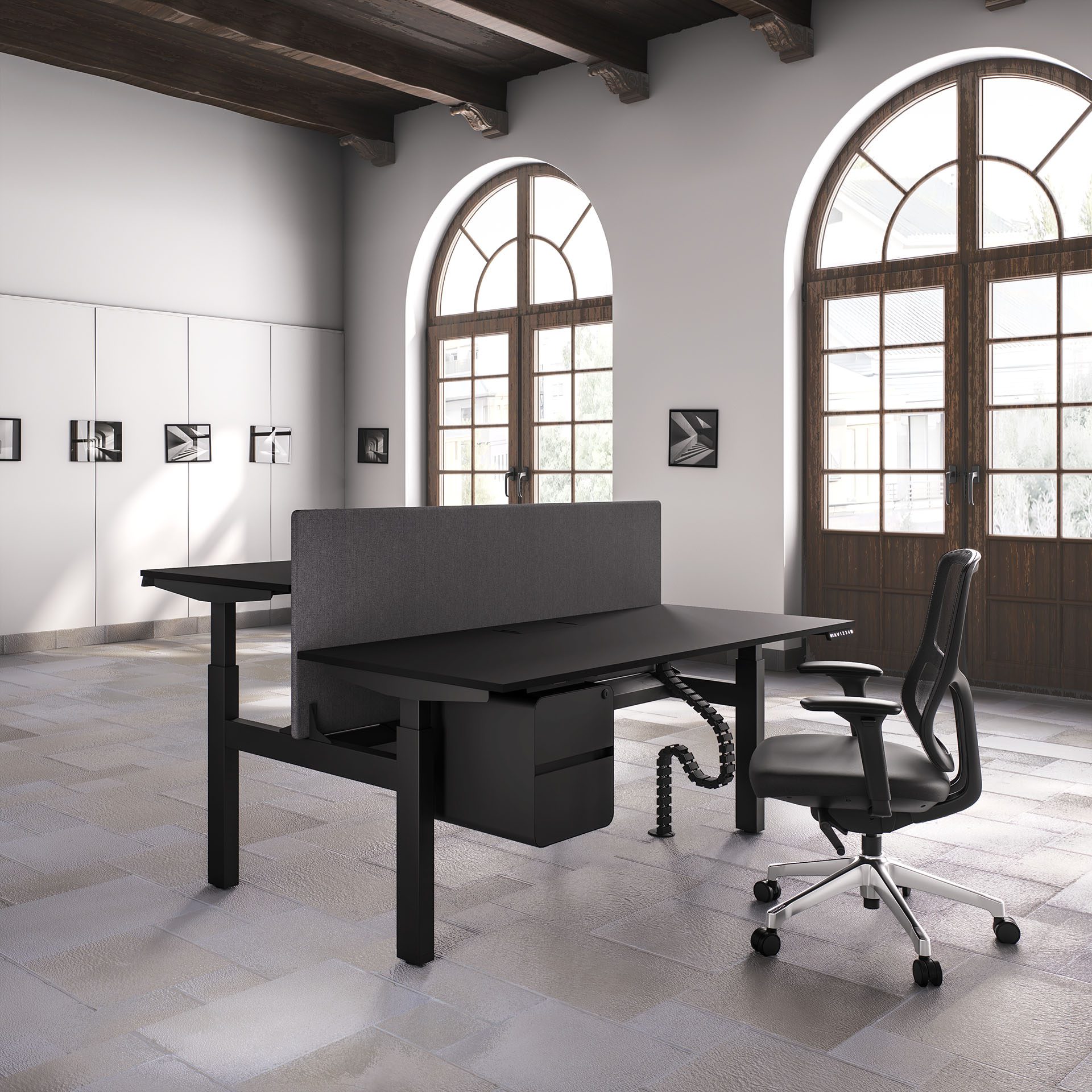 Urban 411 Office Furniture Dubai & Abu Dhabi Face to Face - Height Adjustable Desk