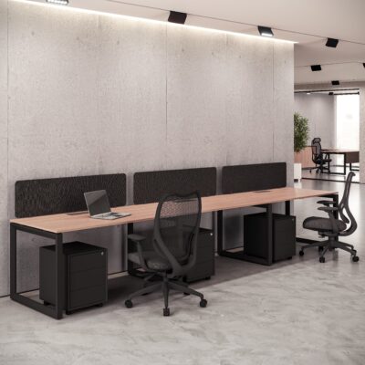 Eco Series Cluster of 3 Side By Side Workstation
