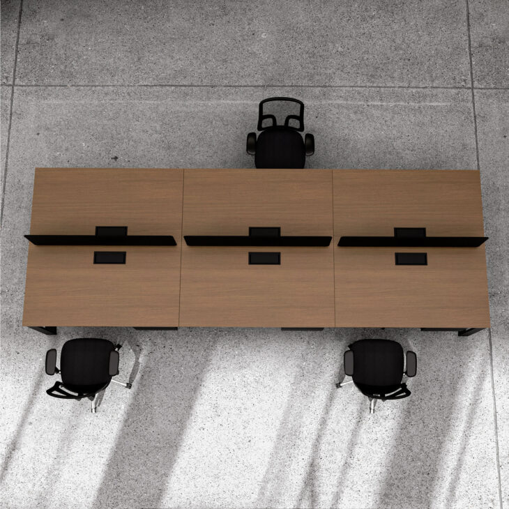 B8 Cluster of 6 Face to Face Workstation