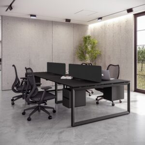 Eco Series Cluster of 4 Face to Face Workstation