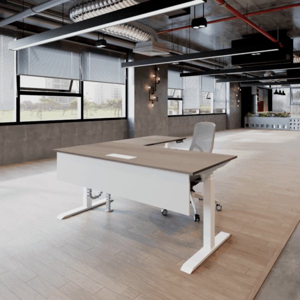 Ergo Series Triple Motor L-Shaped Height Adjustable Desk - Image 1