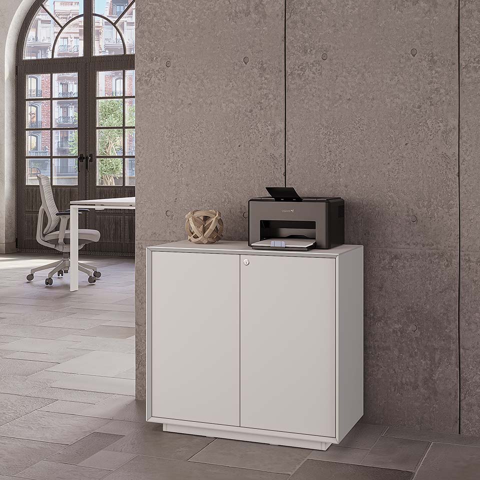 Low-Height-Storage-White Office furniture Dubai & Abu Dhabi