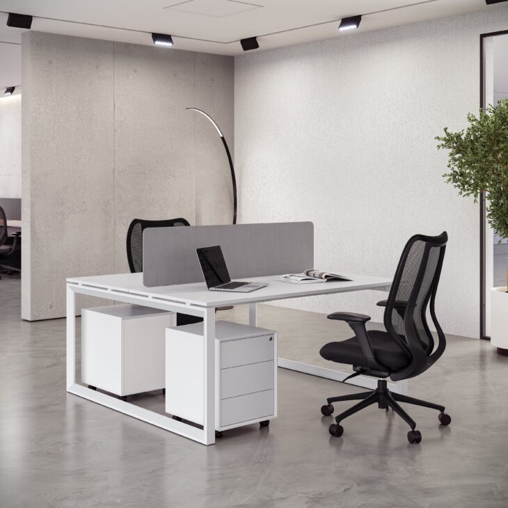 Eco Series Cluster of 2 Face to Face Workstation - Image 1