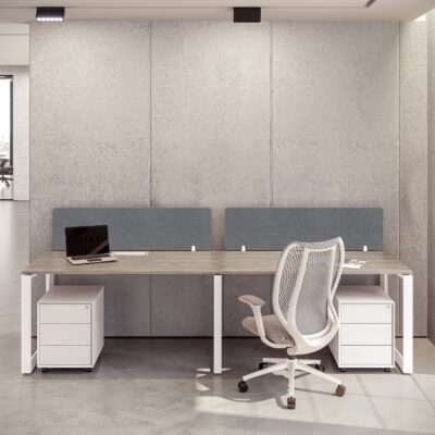 Eco Series Cluster of 2 Side By Side Workstation