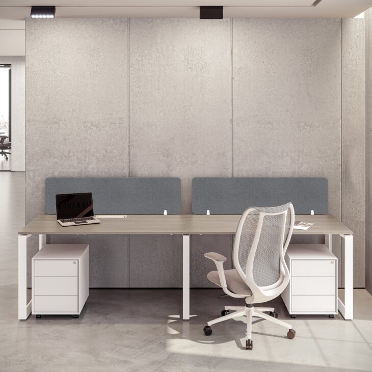 Eco Series Cluster of 2 Side By Side Workstation - Image 1