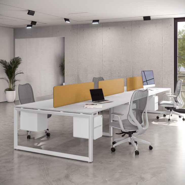 Eco Series Cluster of 6 Face to Face Workstation - Image 1