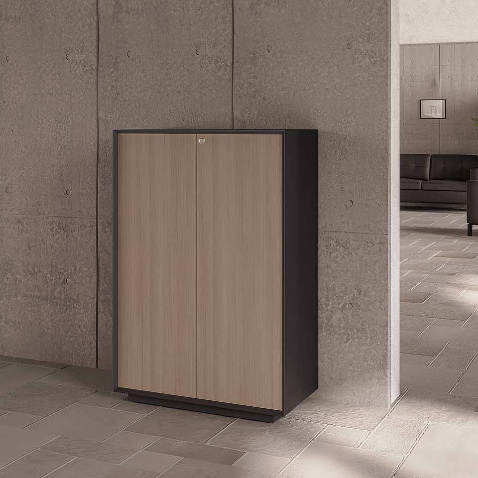 Medium-Height-Storage-Black-Grigio Office furniture dubai & abu dhabi